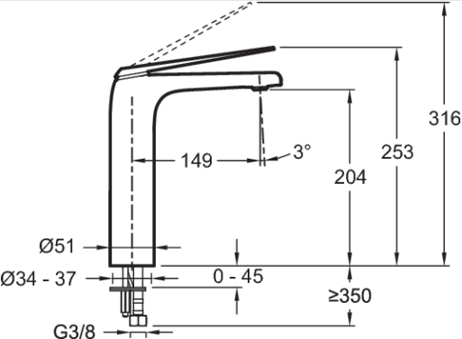 Смеситель Jacob Delafon Avid E97347-BN для раковины - 1