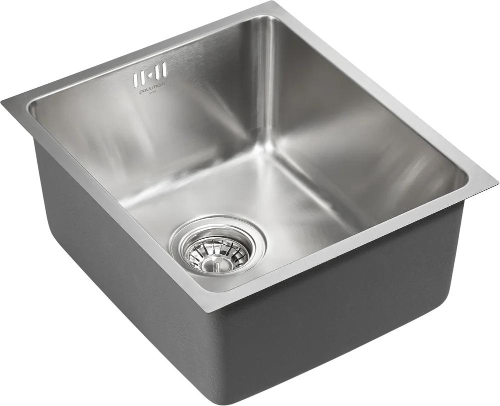 Мойка кухонная Paulmark Aller 38 брашированная сталь PM904438-BS - 1