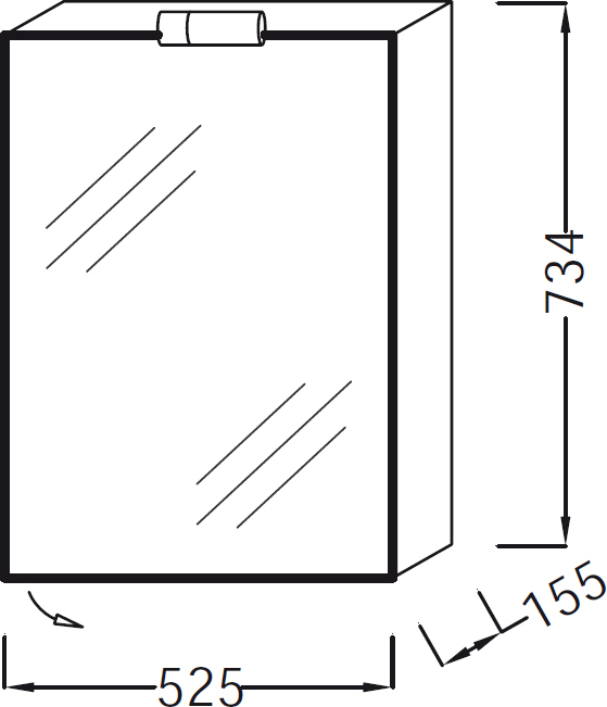 Зеркало-шкаф Jacob Delafon Odeon Up EB879 с подсветкой EB879-J5 - 2