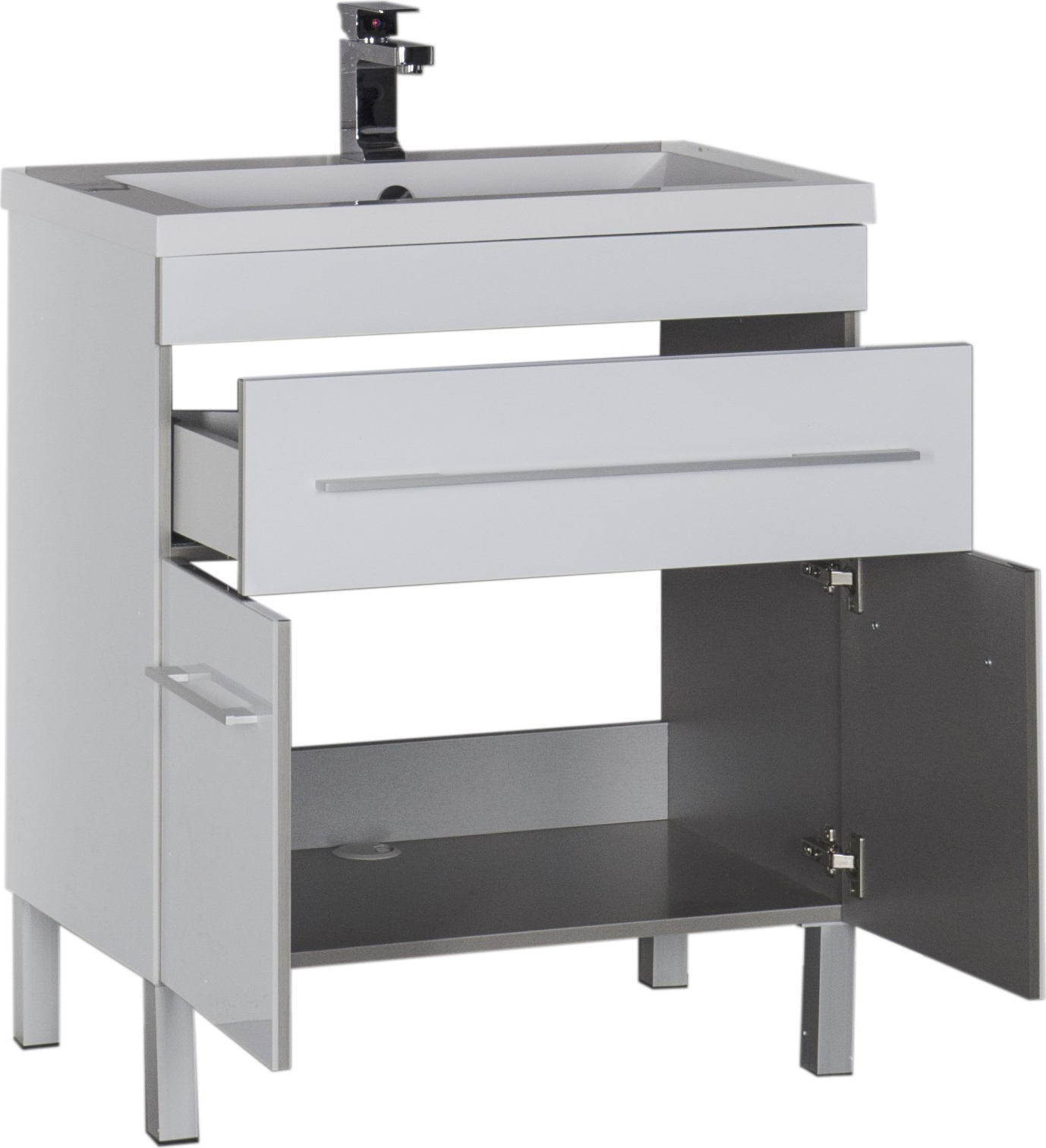 Мебель для ванной Aquanet Верона 75 белая, 1 ящик, 2 двери 182706 - 1