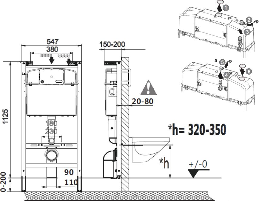 Комплект Roca Dama senso подвесной унитаз + инсталляция + кнопка 893104090 - 8