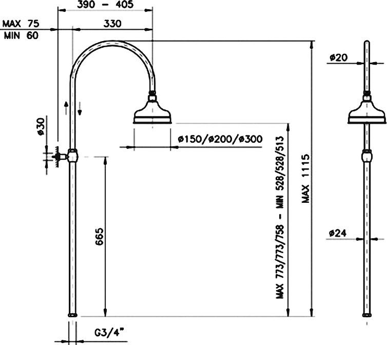 Душевая стойка Nicolazzi   5712WSBZ20 - 1