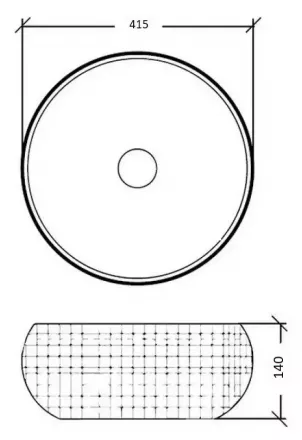 Раковина накладная Armadi Art NeoArt Corian 40 золото 819-G - 3