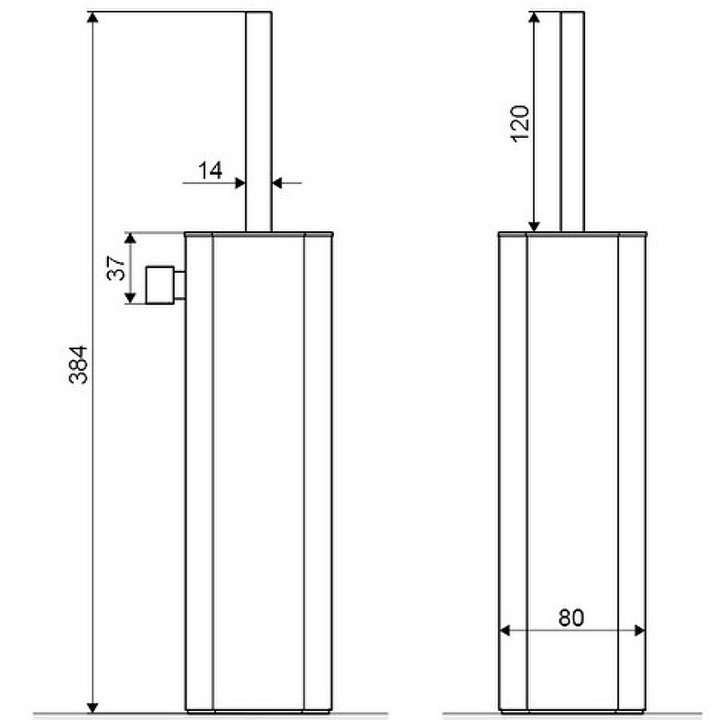 Ершик для унитаза напольный Excellent Riko золотой DOEX.1617GL - 1