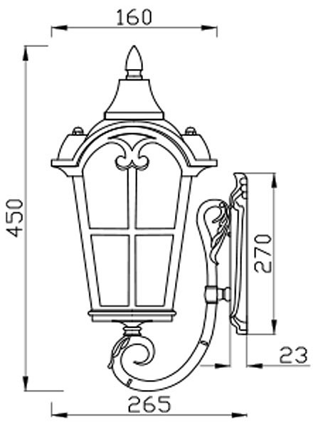 Настенный светильник Maytoni Outdoor O413WL-01BZ1 - 1
