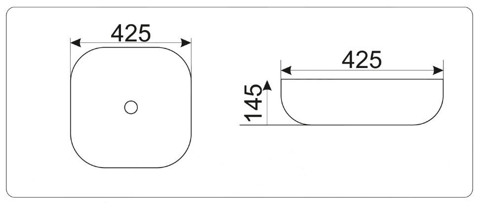 Накладная раковина Gid  42.5 см  Nc440 - 1