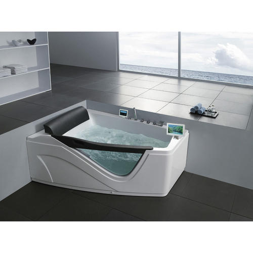 Акриловая ванна Gemy 170х130 белая левая с гидромассажем G9056 O L - 1