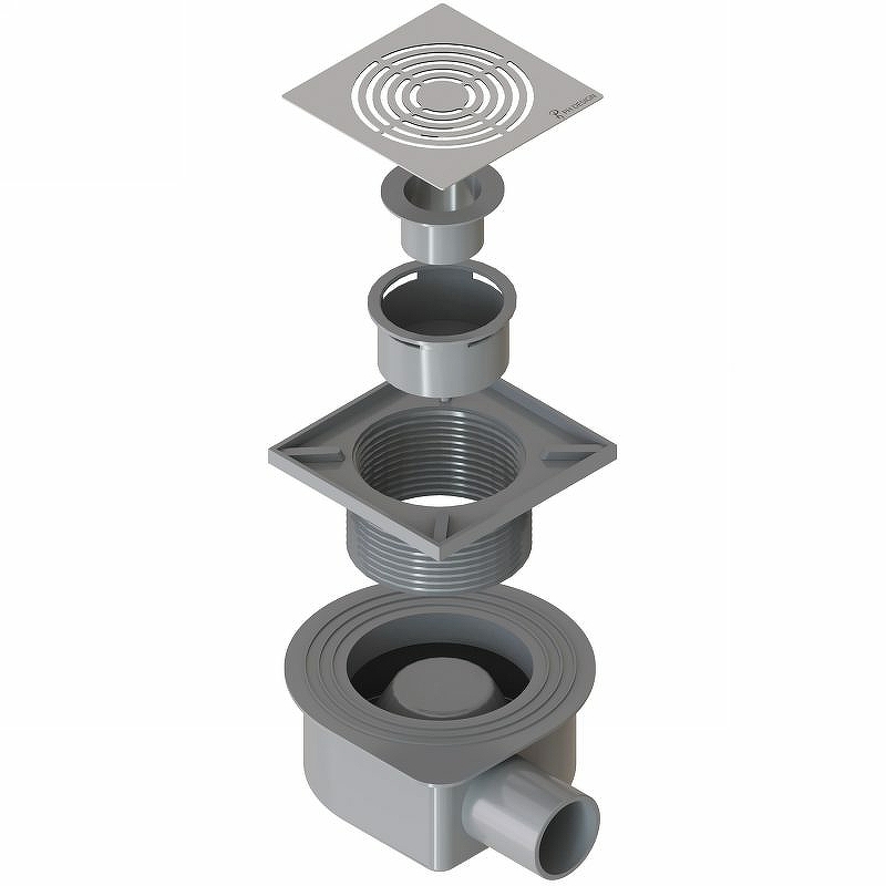 Душевой трап Armadi Art Smart Design 15х15 с решеткой хром 984-15-CR - 1