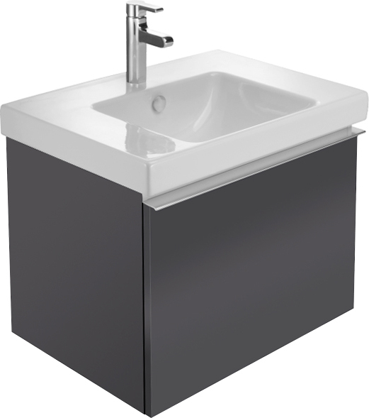 Мебель для ванной Jacob Delafon Odeon Up 70 серый антрацит - 4