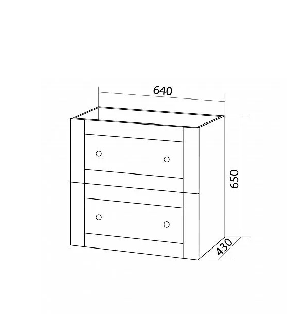 Тумба под раковину Бриклаер Хелена 60 белый  4627125416415 - 6