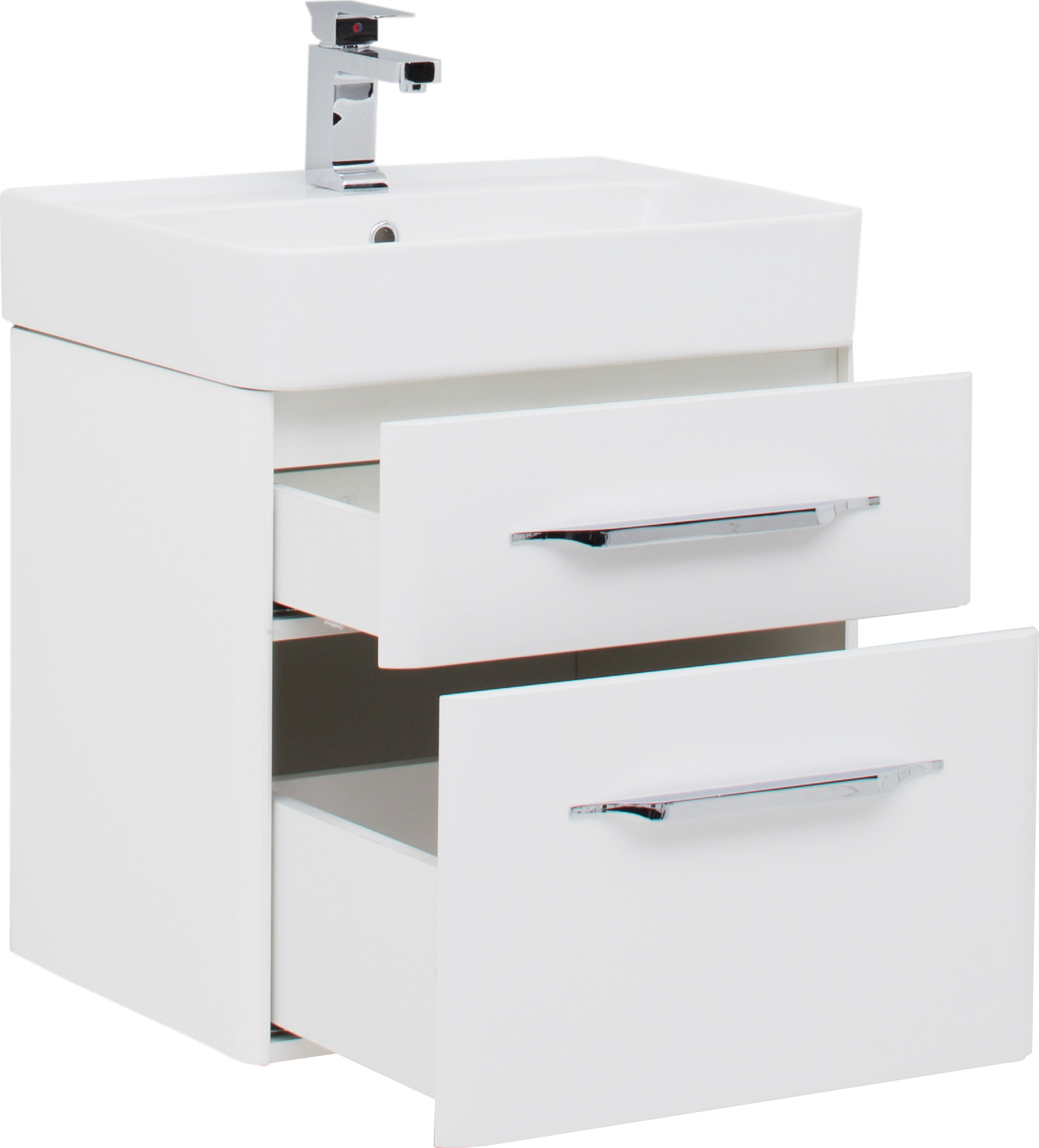 Тумба с раковиной Aquanet Виченца 60 белый глянец - 8