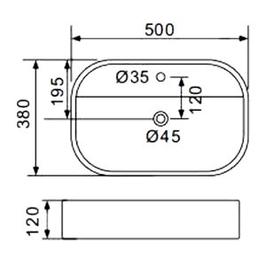 Раковина керамическая Gappo GT308 - 1