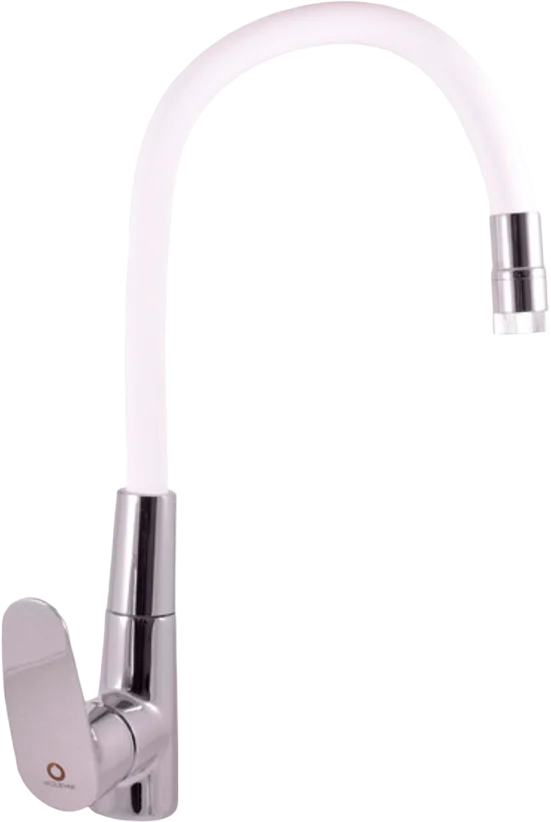 Смеситель для кухни Rav Slezak Amur с гибким изливом хром - белый AM719.5/11B - 0