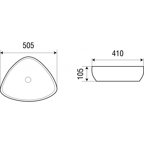Раковина накладная Weltwasser WW Elbach 1133 50.5 белый  10000003850 - 1