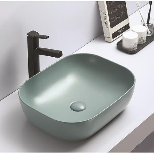 Раковина накладная CeramaLux NC 50.5 см зеленый матовый  78104MLG-6 - 1