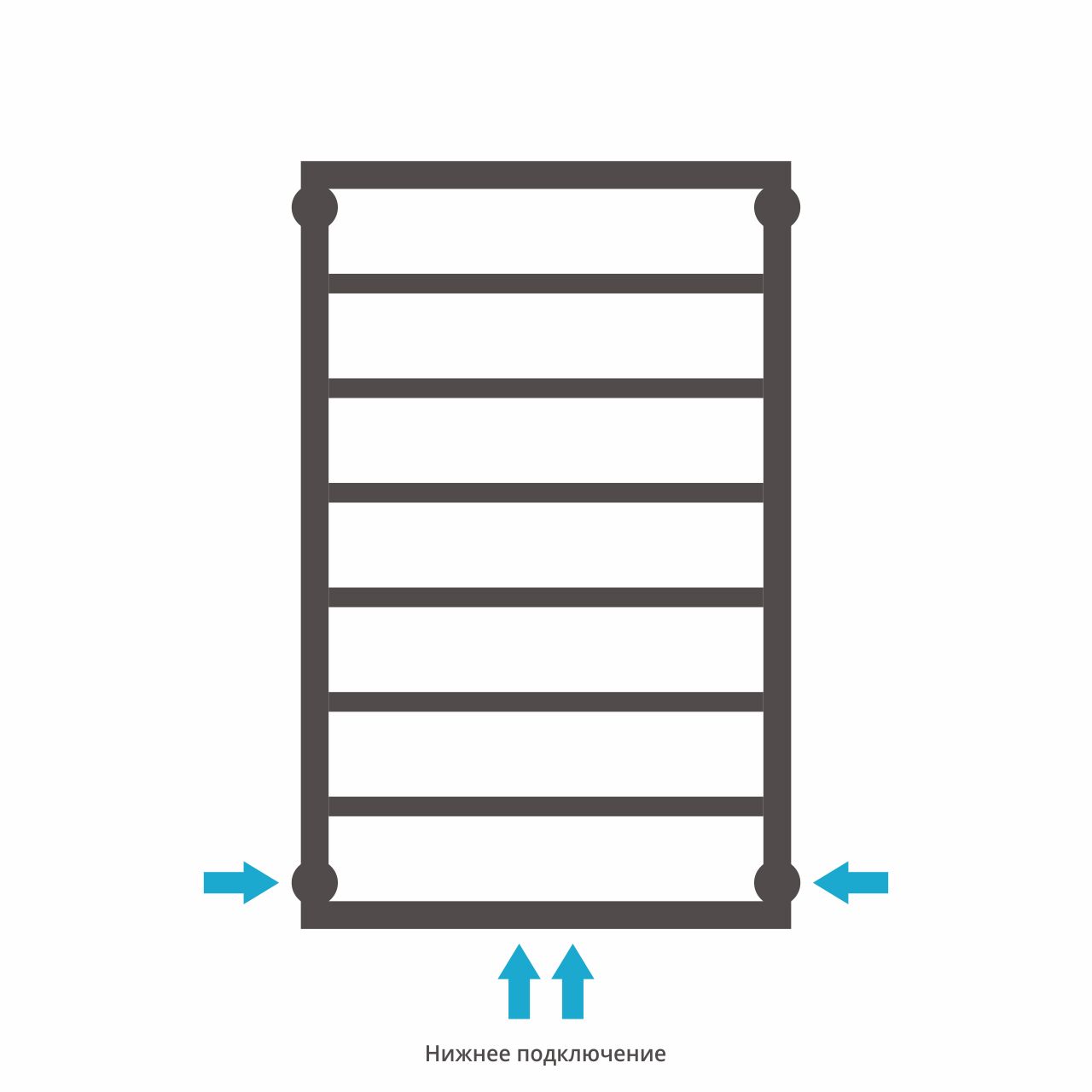 Полотенцесушитель водяной ДР КАНЦЛЕР 800х500 (Без покрытия) 00-0254-8050 - 3