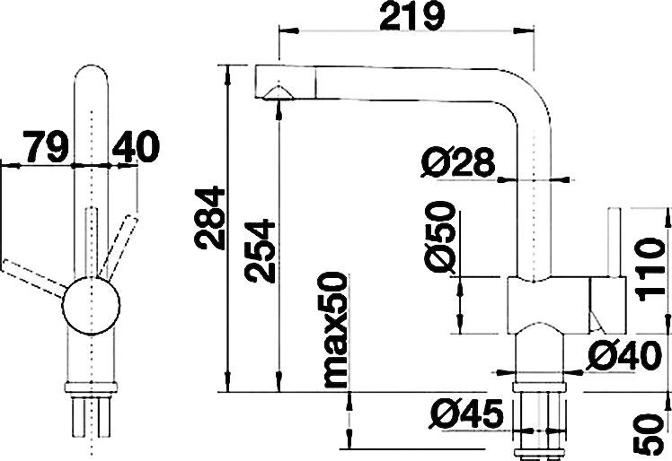 Смеситель для кухонной мойки Blanco Linus хром  514019 - 4