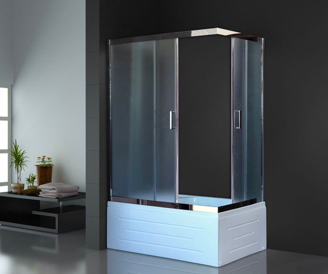 Душевой уголок Royal Bath 120х80 хром стекло матовое RB8120BP-C-CH-L - 1