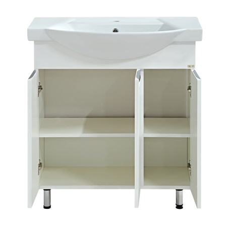 Тумба с раковиной Misty Лаванда 75 белая глянцевая УТ000000882 - 1