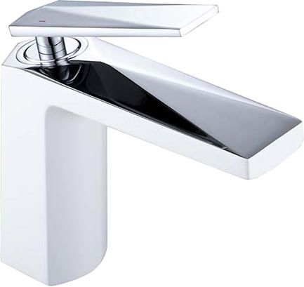 Смеситель для раковины Boheme Venturo белый, хром  371-W - 0