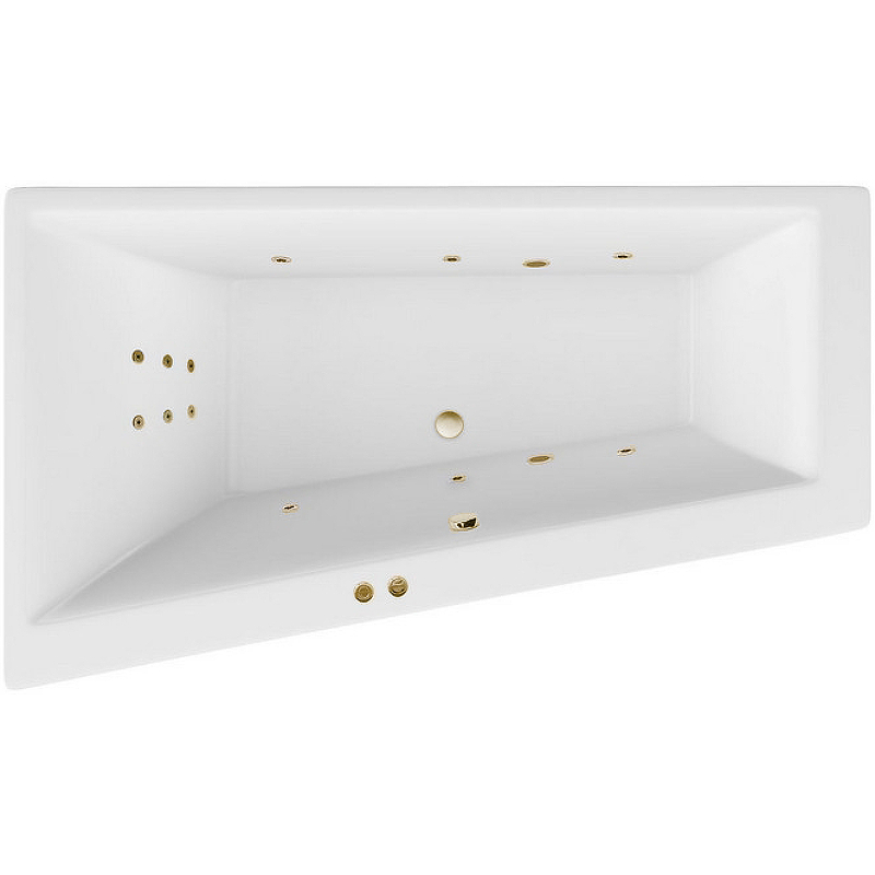 Акриловая ванна Excellent Sfera 170х100 левая белая бронза с гидромассажем WAEX.SFL17.LINE.BR - 0