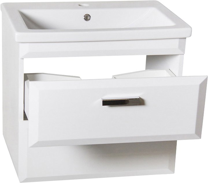 Тумба с раковиной Style Line Лотос 70 Люкс Plus подвесная, белая - 4