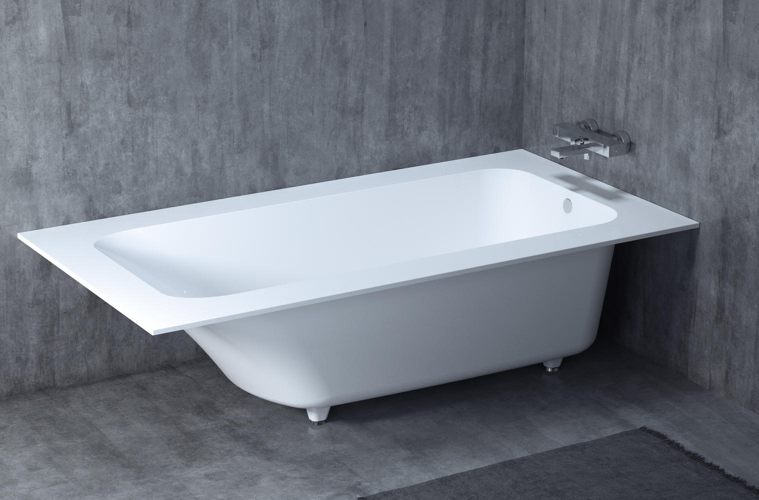 Ванна из искусственного камня Salini Orlando 190x100 102024M S-Stone, матовый - 1