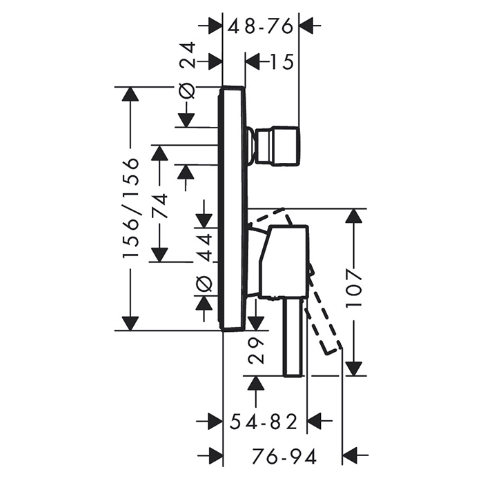 Смеситель для душа Hansgrohe Finoris белый матовый 76415700 - 1