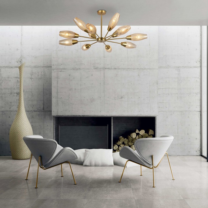 Люстра на штанге Eurosvet Thalia 60140/12 золото - 1