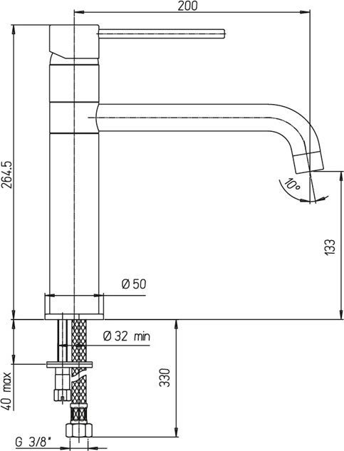 Смеситель для кухни Paini Cox 78CR579KM - 1