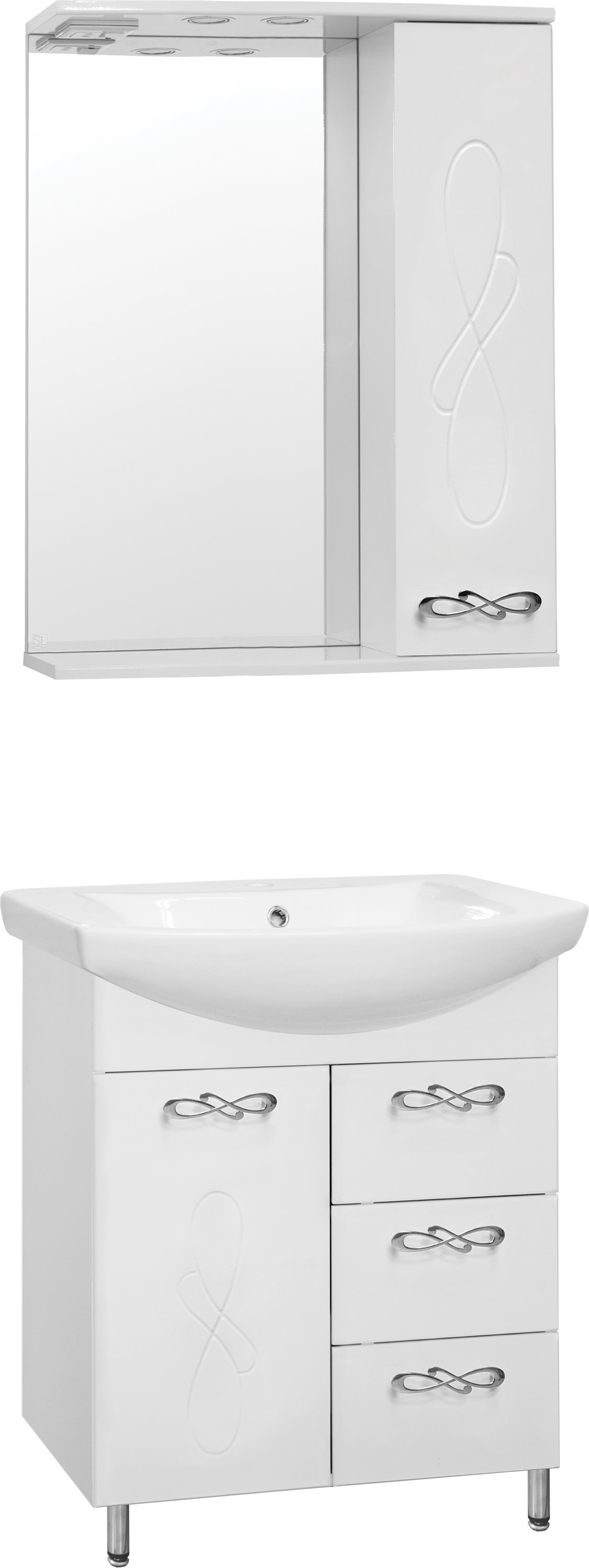 Мебель для ванной Style Line Венеция 65 белая - 0