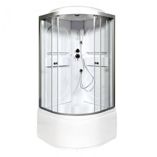 Душевая кабина Deto L 80х80 с электрикой, хром  L680EL - 0