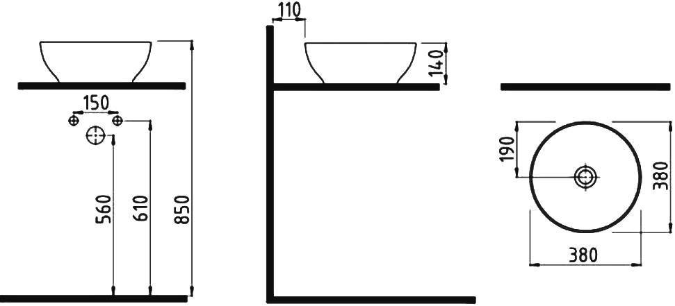 Рукомойник Bien Motto MTLG03802FD0W5000 - 1