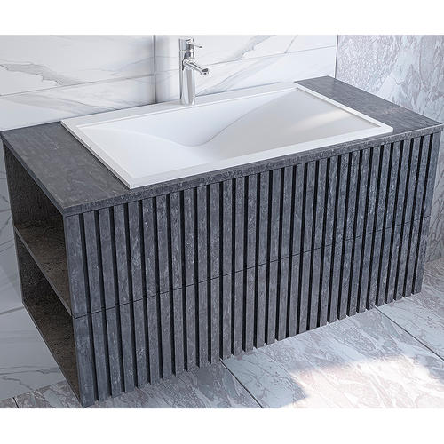 Тумба под раковину подвесная Stella Polar Дэрри 100 серый SP-00001038 - 1