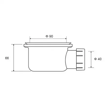 Сифон для поддона Excellent Zero без крышки хром INEX.1616.90 - 1