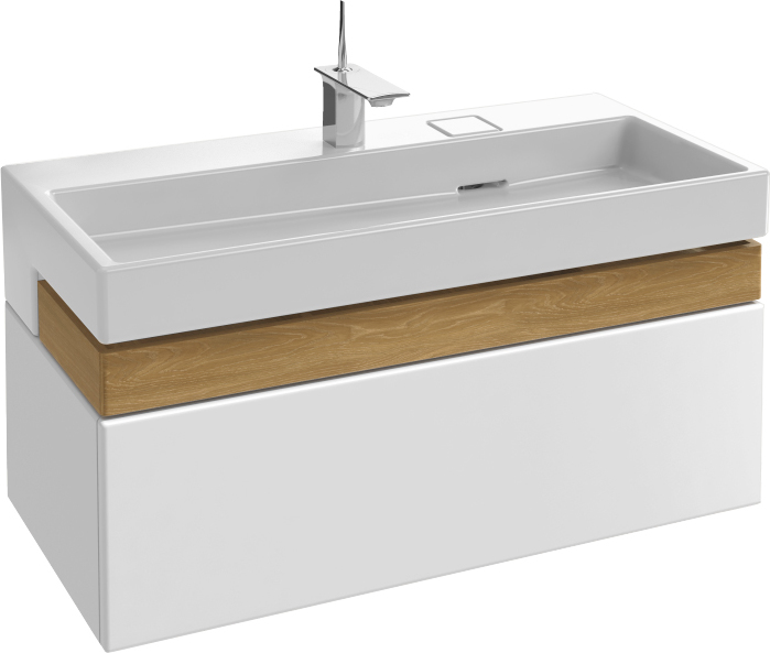 Тумба с раковиной Jacob Delafon Terrace 100 белый лак - 0