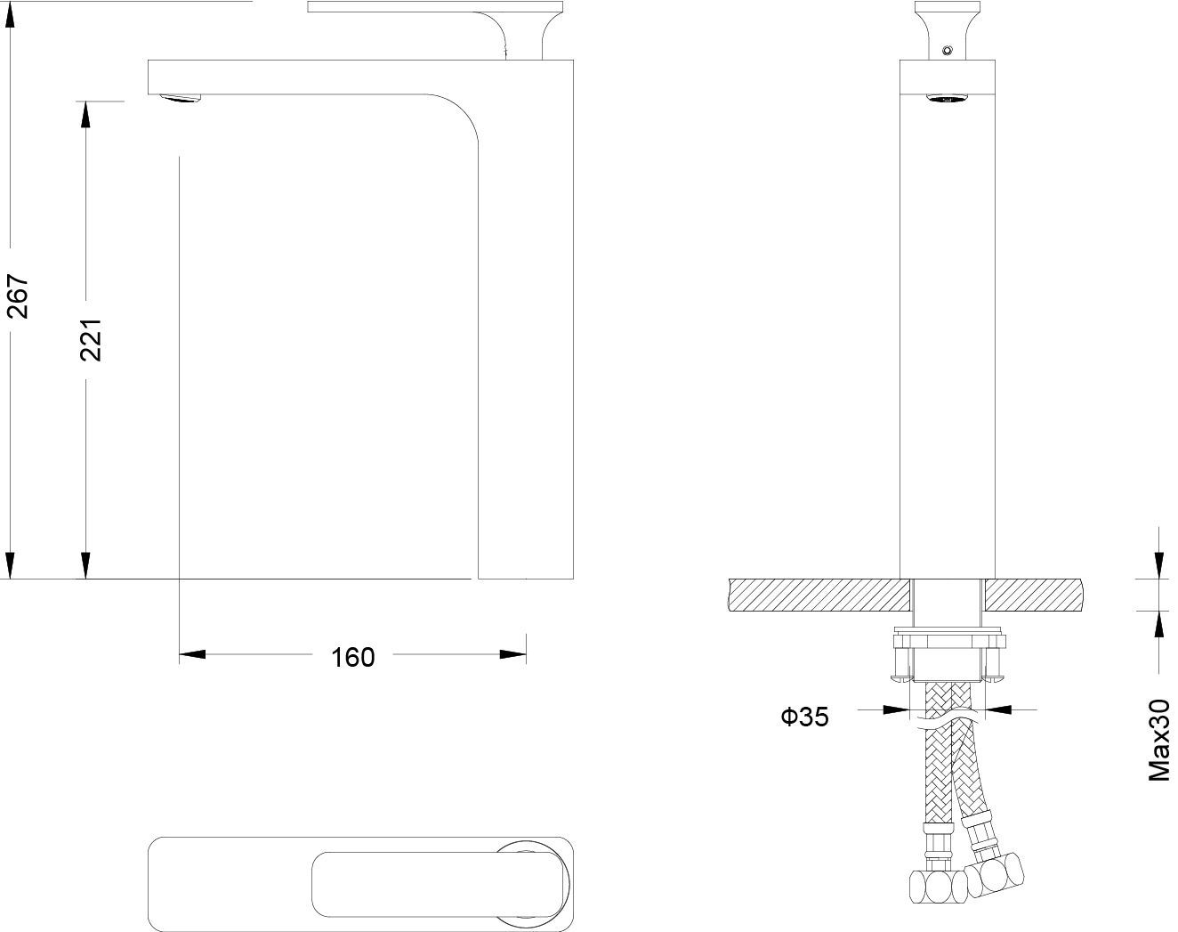 Смеситель для раковины-чаши Timo Torne 4311/02F антик - 1