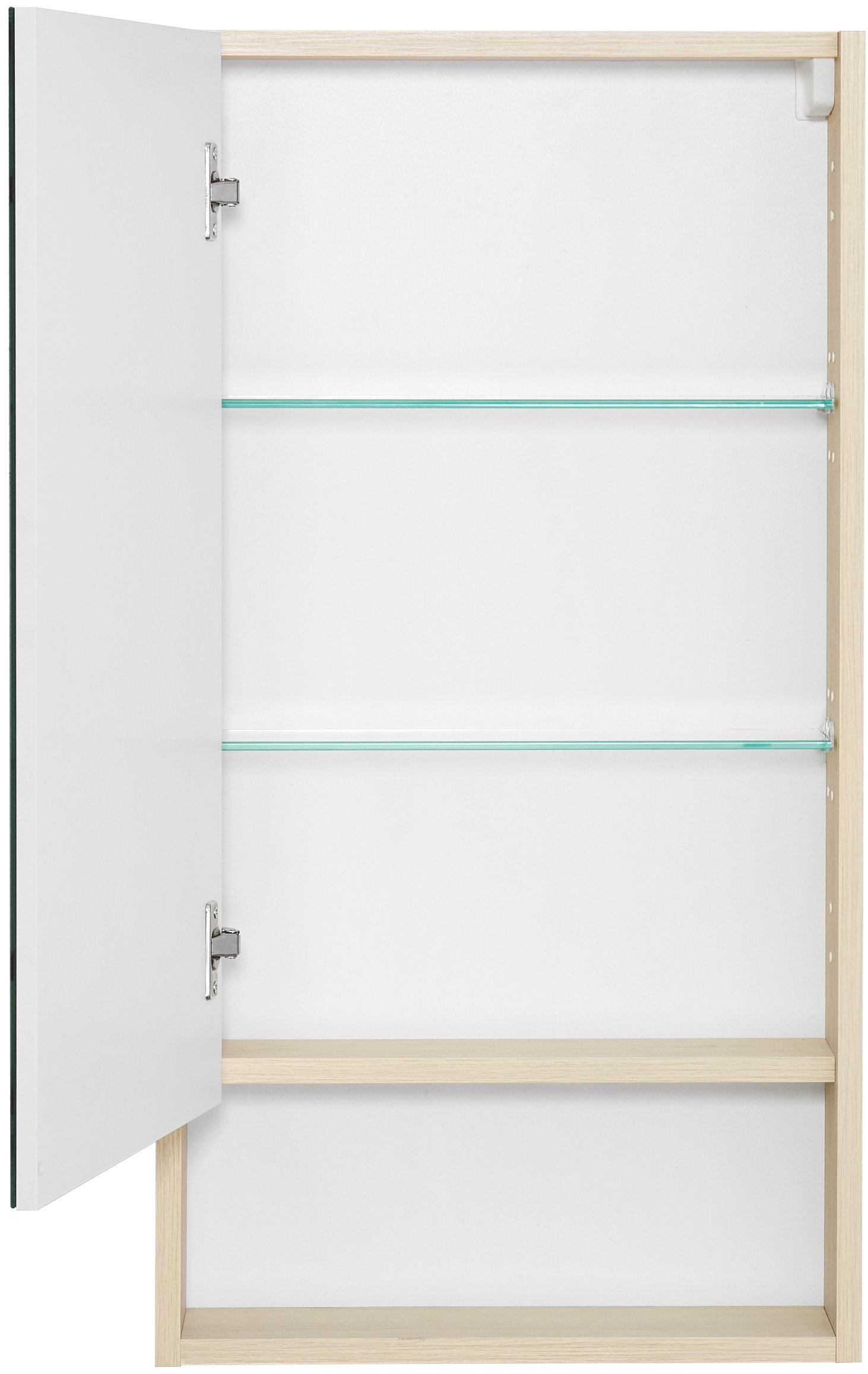 Зеркало-шкаф Aquaton Сканди 45 белый - светлое дерево 1A252002SDB20 - 1