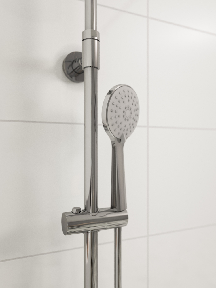 Душевая стойка Cersanit Odra с термостатом, хром 63069 - 2