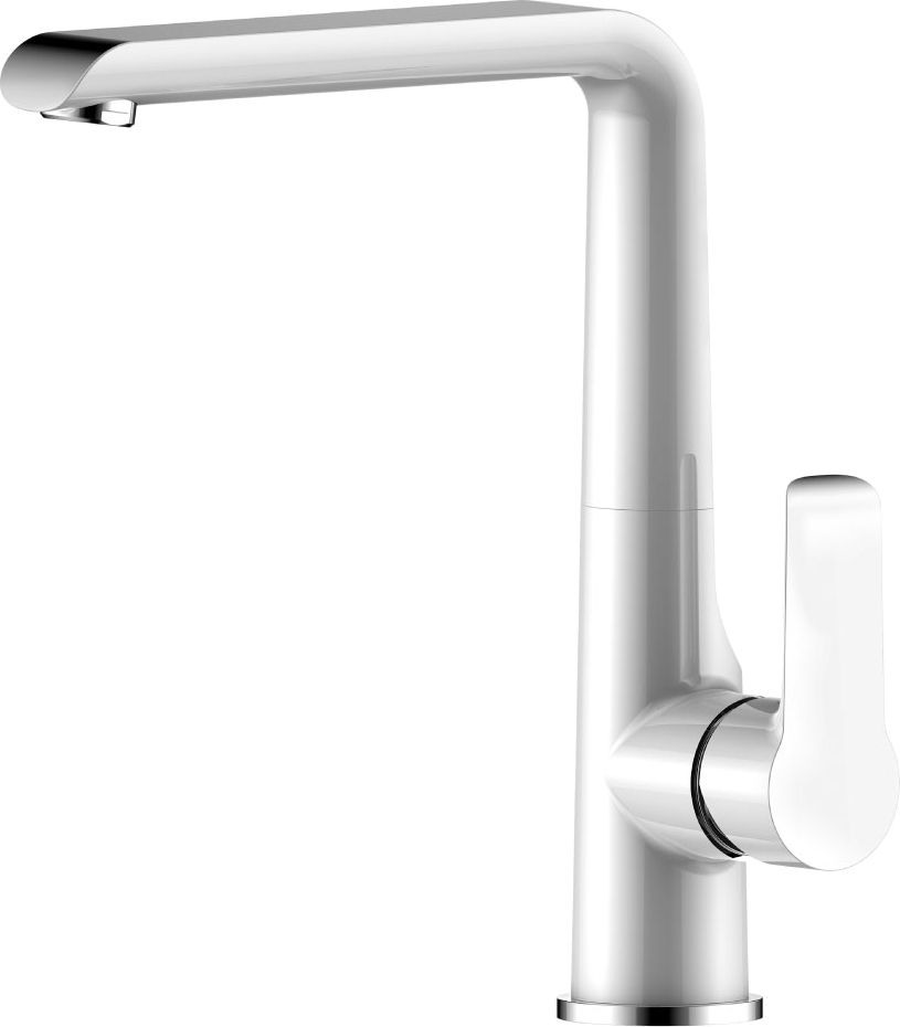 Смеситель для кухонной мойки Rossinka  белый, хром  W35-23 - 0