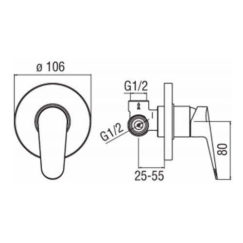 Смеситель для душа Nobili Blues  BS101108CR - 1