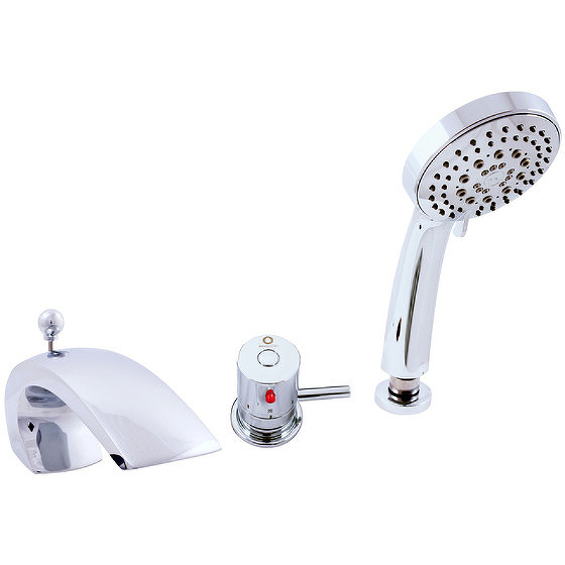 Смеситель на борт ванны термостатический Rav Slezak Dunaj хром DT272.5P - 0