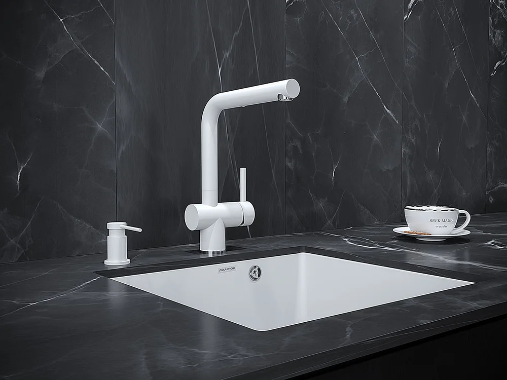 Дозатор для кухонной мойки Paulmark Brevit белый матовый D005-431 - 1