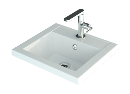 Тумба с раковиной Misty Алиса 50 белая глянцевая УТ000011550 - 3