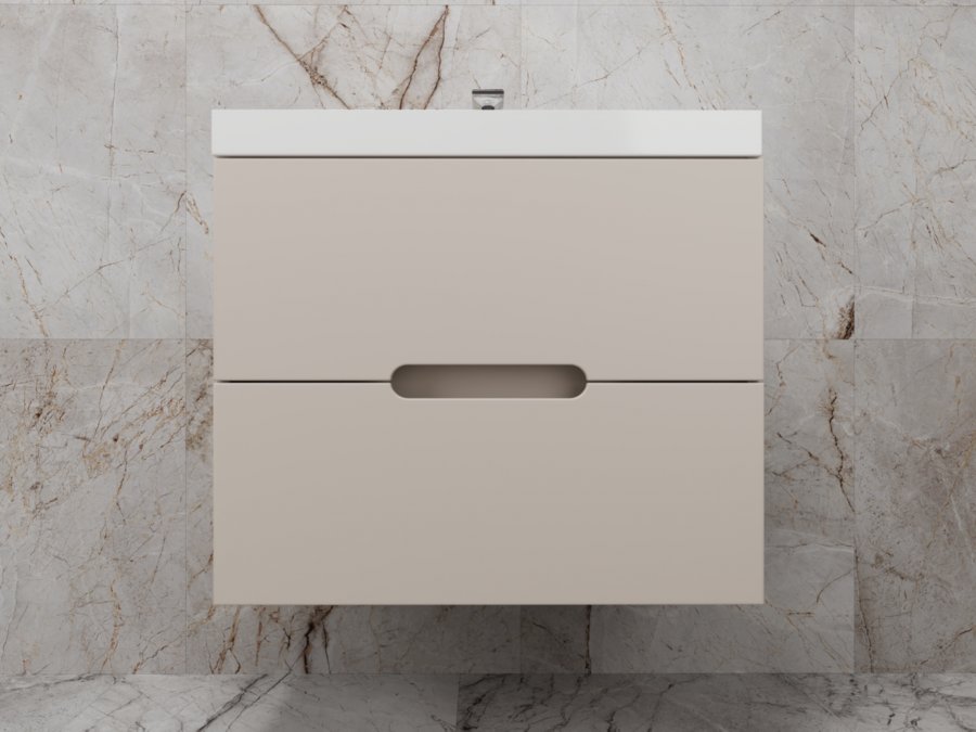 Тумба под раковину Style Line Матис 70 подвесная бежевый ЛС-00002309 - 0