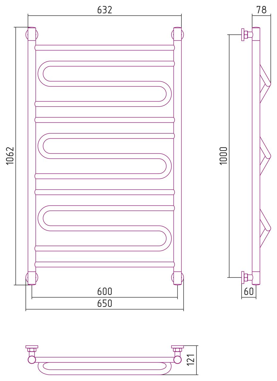 Полотенцесушитель водяной ДР 