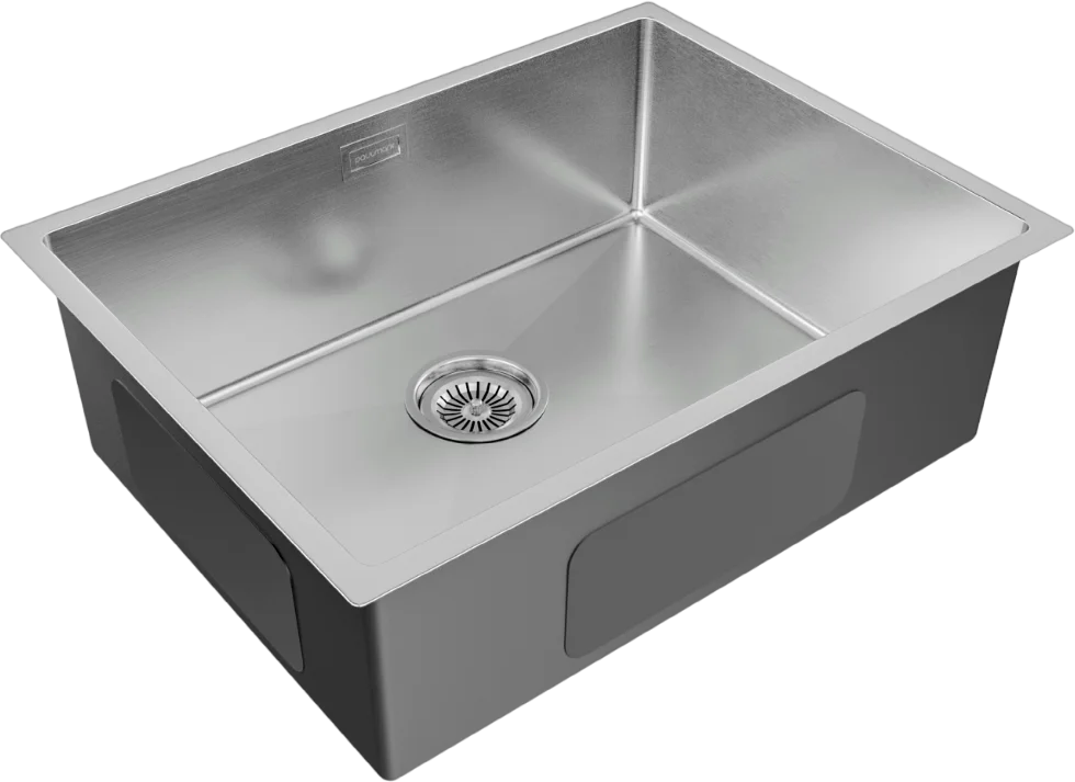 Мойка кухонная Paulmark Next 58 брашированная сталь PM215844-BS - 1