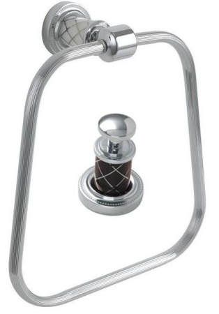 Полотенцедержатель Boheme Murano хром с коричневым 10905-CH-CR - 0