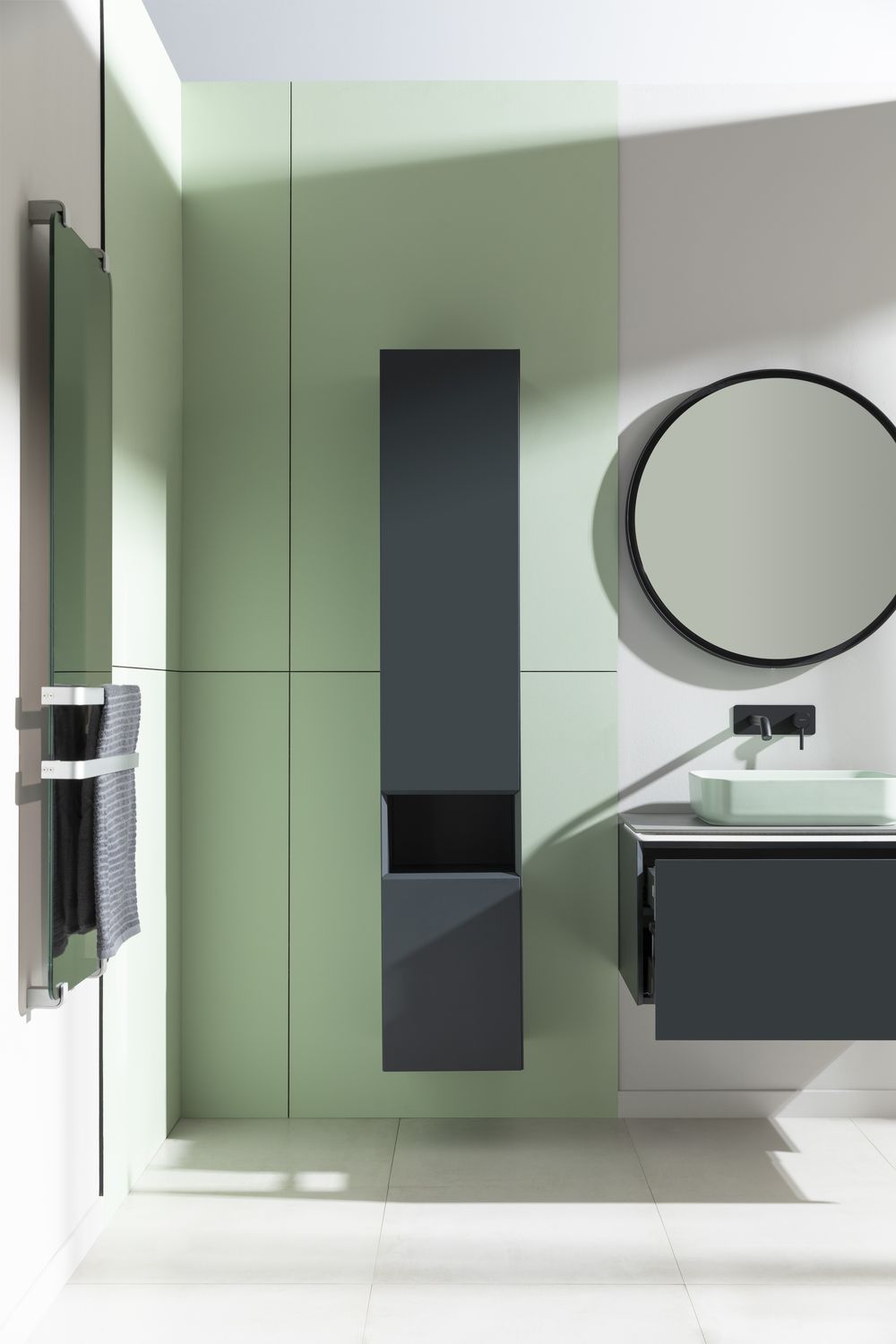 Шкаф пенал Allen Brau Infinity 35 L подвесной черный матовый 1.21010.AM - 14