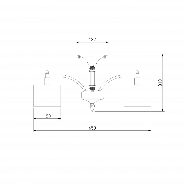 Люстра на штанге Eurosvet Adagio 60080/5 сатин-никель - 3
